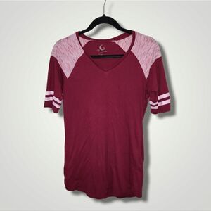 pj couture pink and maroon nightgown pajama size Small